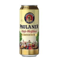 Cerveja Paulaner Hefe Weissbier Naturtrub Lata 500ml